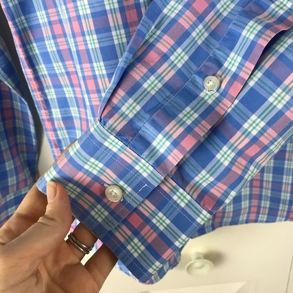 Vineyard Vines Slim Fit Whale Shirt Plaid Blue XS - Picture 5 of 6